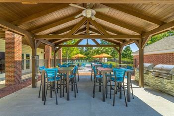 Outdoor kitchen with fire pit